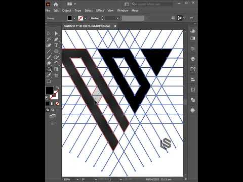 How to create Monogram logo  || Monogram logo design || AD logo design