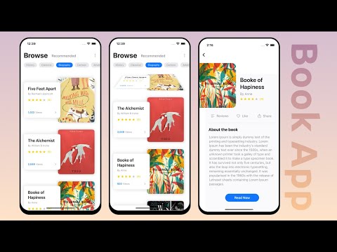 SwiftUI Book App UI With Complex Animation | Carousel | Matched Geometry Effect | Part 1 | Xcode 14 thumbnail