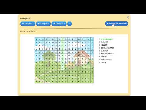 10. Wortgitter - bei LearningApps - eigene Apps erstellen