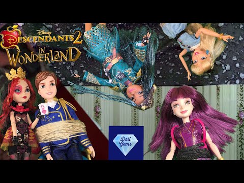 Uma and Mal Go To Wonderland! Ben Is Captured By The Red Queen Disney Descendants 2 doll episode