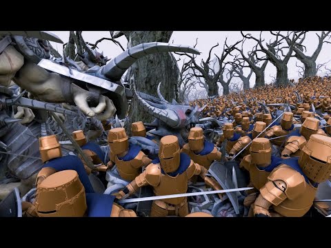 20000 Golden Knights VS 17000 Giant Ogres. Ultimate Epic Battle Simulator 2. UEBS 2