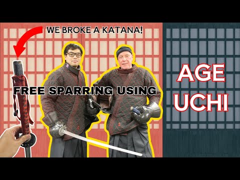 Samurai Techniques-Using the Age Uchi cut in full-contact Katana sparring | We broke a Steel Katana!