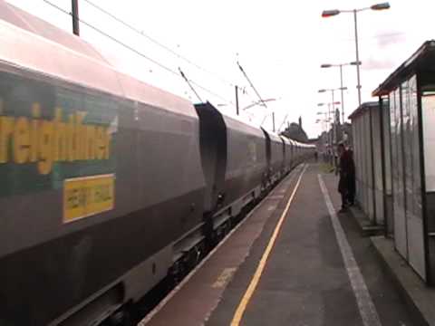 Freightliner 66595 passing Leyland heading north on a Coal Train 2nd October 2010