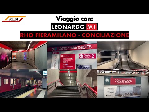Viaggio sulla M1 di Milano da RHO FIERAMILANO a CONCILIAZIONE!