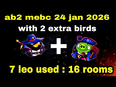 Angry birds 2 mighty eagle bootcamp Mebc 24 jan 2026 with 2 extra birds bomb+leo#ab2 mebc today