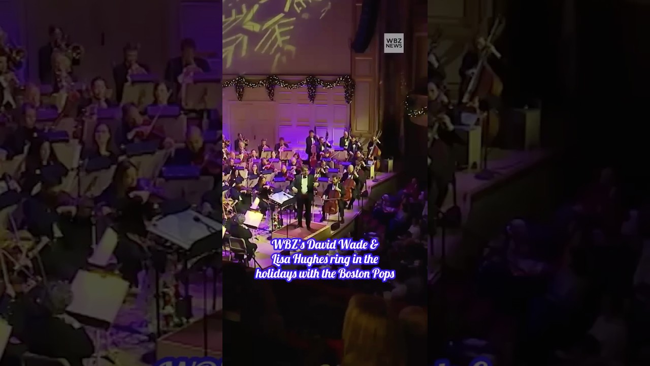 WBZ's David Wade and Lisa Hughes ring in the holidays with the Boston Pops