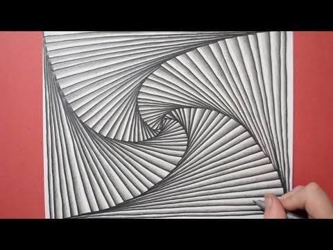 How to Create a Simple Spiral Pattern with Lines - Doodle Art