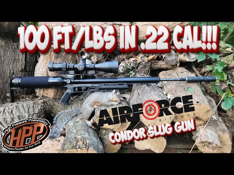 Airforce Airguns .22 Condor Slug Gun - 100 ft/lbs in .22 Powerhouse Air Rifle!