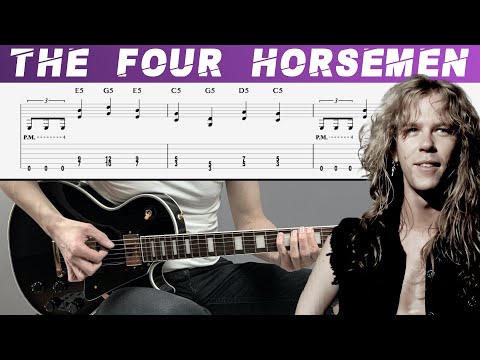 METALLICA - THE FOUR HORSEMEN (FULL Guitar cover with TAB | Lesson)