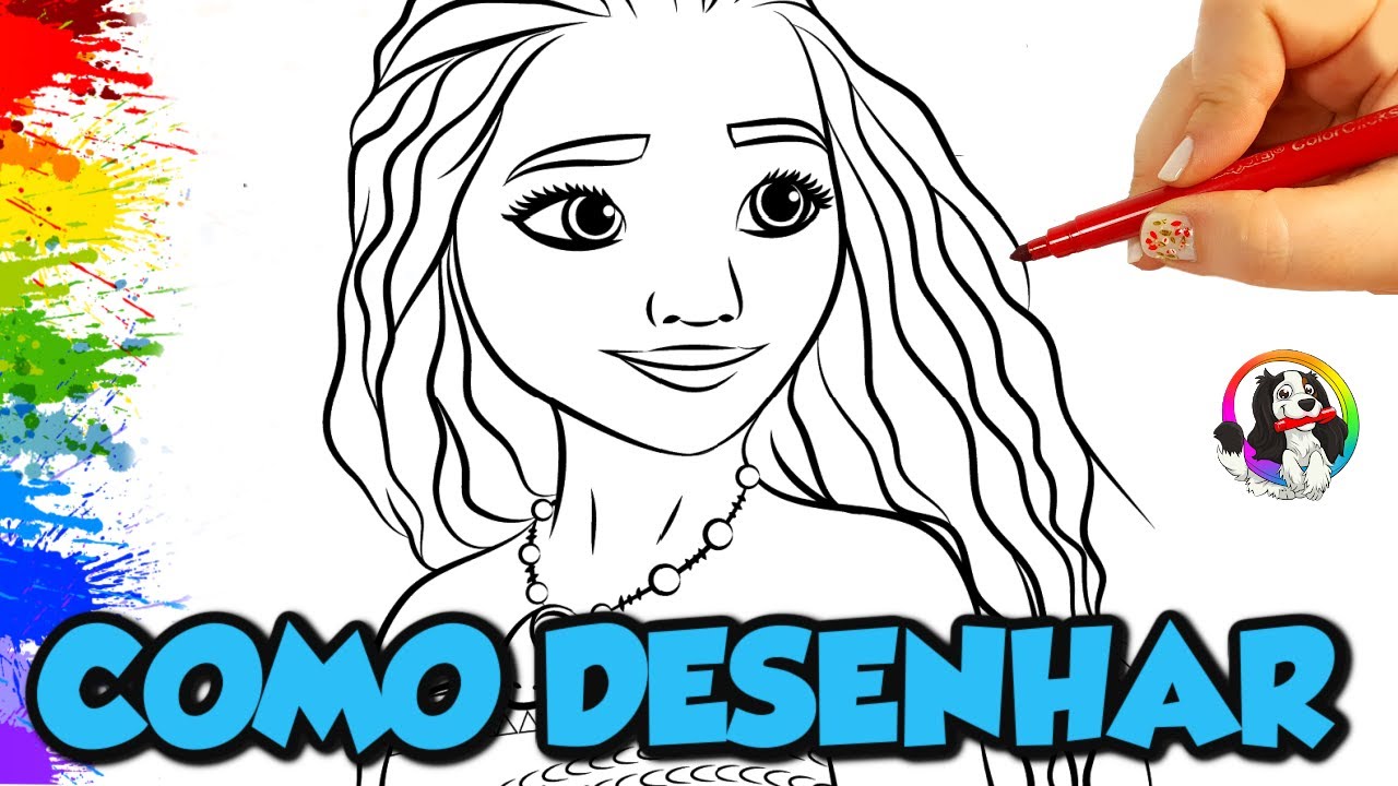Art for Kids How to Draw Moana | Atividades Econômicas Educação Infantil | Turma da Desenholandia