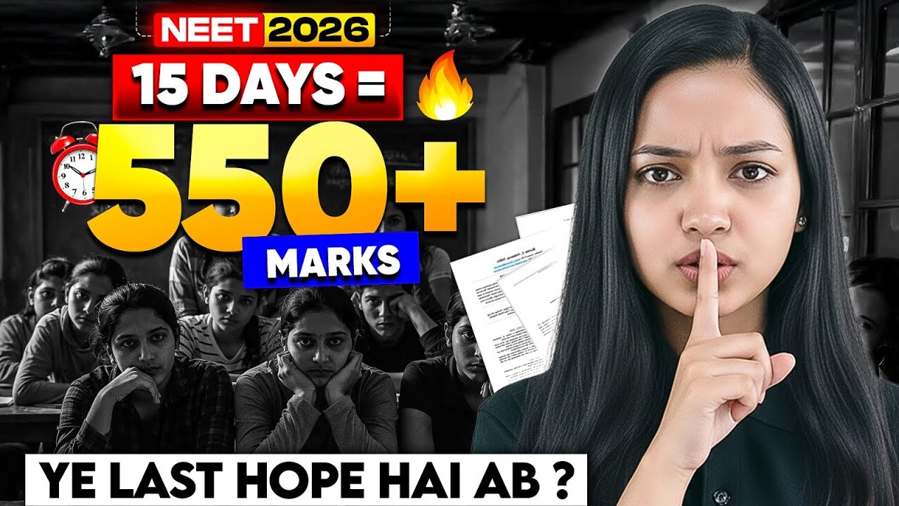 🔥Best Trick To Score 550+ in NEET 2026 I Last 15 Days Extreme Timetable