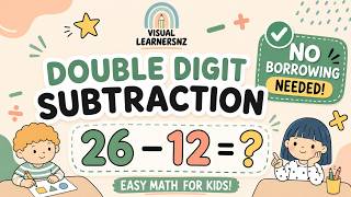 Double Digit Subtraction Made Easy!  No Borrowing Needed  Kids Math