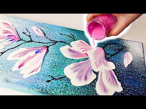 Unbelievable Pouring - NEXT LEVEL Magnolia YOU Can Paint! | AB Creative Tutorial