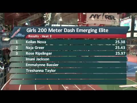 Girls 200m EE Prelim Heat 2 - New Balance Nationals Indoor 2014