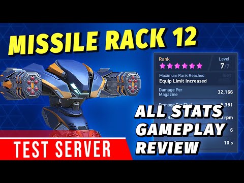 I tried Missile Rack 12 on the Test Server! Wow! | Gameplay & Review | Mech Arena