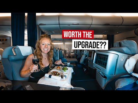 Our First Time Flying BUSINESS CLASS on Lufthansa! ✈️ Was It Worth It?? (Food & Flight Review)