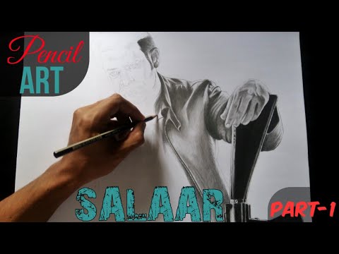Drawing of salaar 2022 poster||Prabhas portrait work |Part-1 #salaar #tutorial #Prabhas #artwork