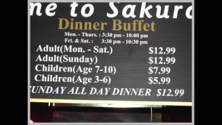 Sakura Grill & Buffet  January 04, 2016