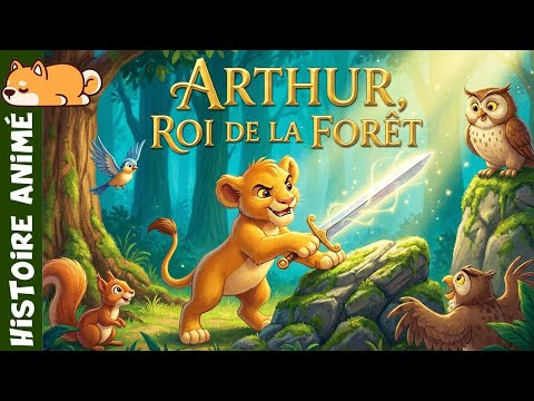 Sire Arthur et la Forêt de l'Épée Magique 🦁⚔️ | Conte pour Enfants & Histoire pour s'endormir, Lion