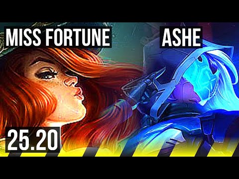MISS FORTUNE & Elise vs ASHE & Milio (ADC) | 18/0/7, Legendary | KR Diamond | 25.20