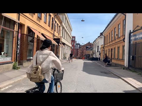 Sweden Walks: Norrköping. Summer city life in the historic industrial area