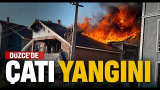  Düzce’de Çatı Yangını