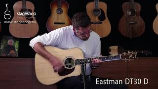 Video thumbnail for Eastman DT30 Dreadnought Double Top acoustic guitar demo by Stageshop by Stageshop