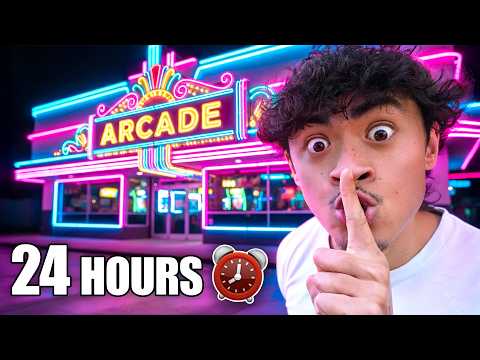 24 Hour Overnight Challenge in Worlds Biggest Arcade!