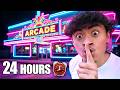 24 Hour Overnight Challenge In Worlds Biggest Arcade