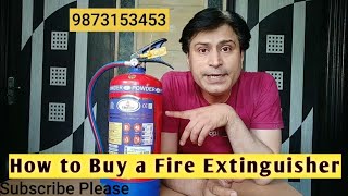 How to buy a fire extinguisher