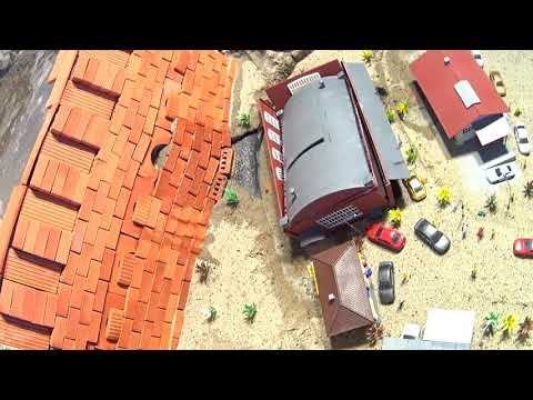 Emergency Water Discharge And Dam Collapse - Diorama Dam Breach