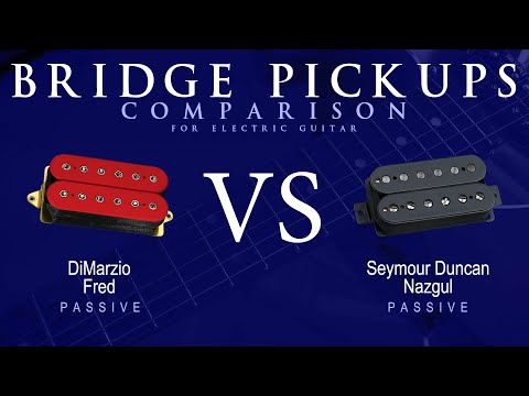 DiMarzio FRED vs Seymour Duncan NAZGUL - Passive Bridge Guitar Pickup Comparison Tone Demo