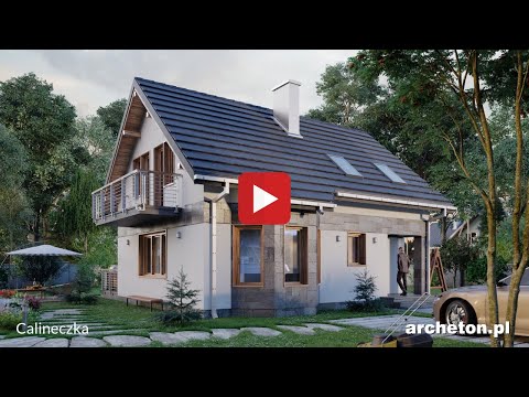 Projekt domu Calineczka - archeton.pl - z użytkowym poddaszem 120,7 m2
