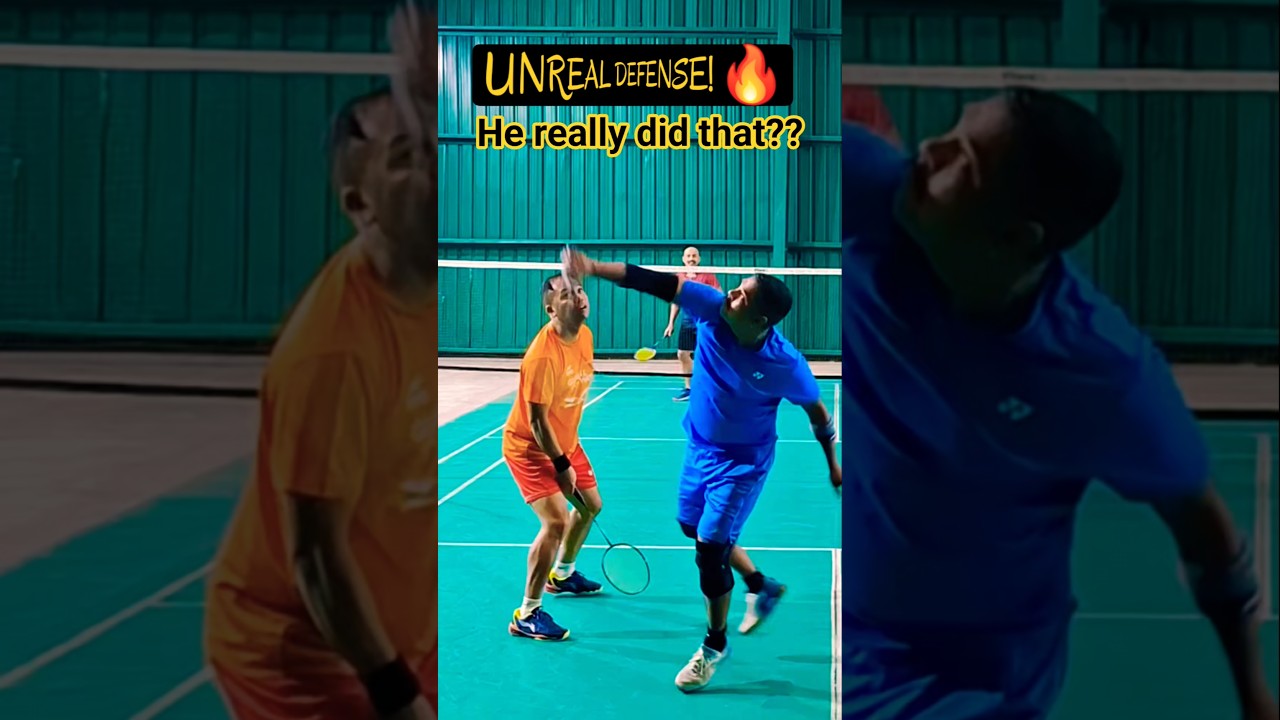 How did he return that?! Insane Badminton Saves 😱 #shorts #viral #trending
