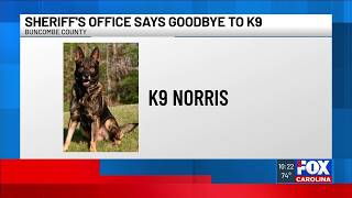 Buncombe County sheriff's office says good-bye to K9 Norris