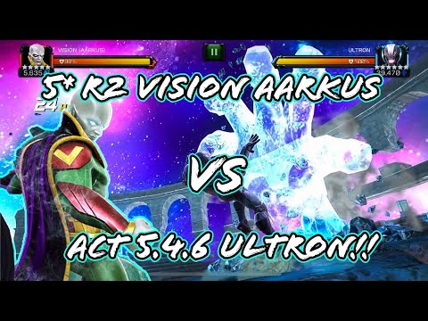 r2 5* Vision Aarkus Vs Act 5.4.6 Ultron- Marvel Contest Of Champions