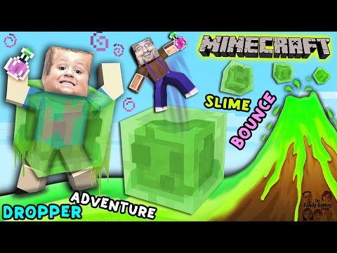 Minecraft Slime Bounce | FGTEEV Dropper Parkour Adventure Mini-Game Map