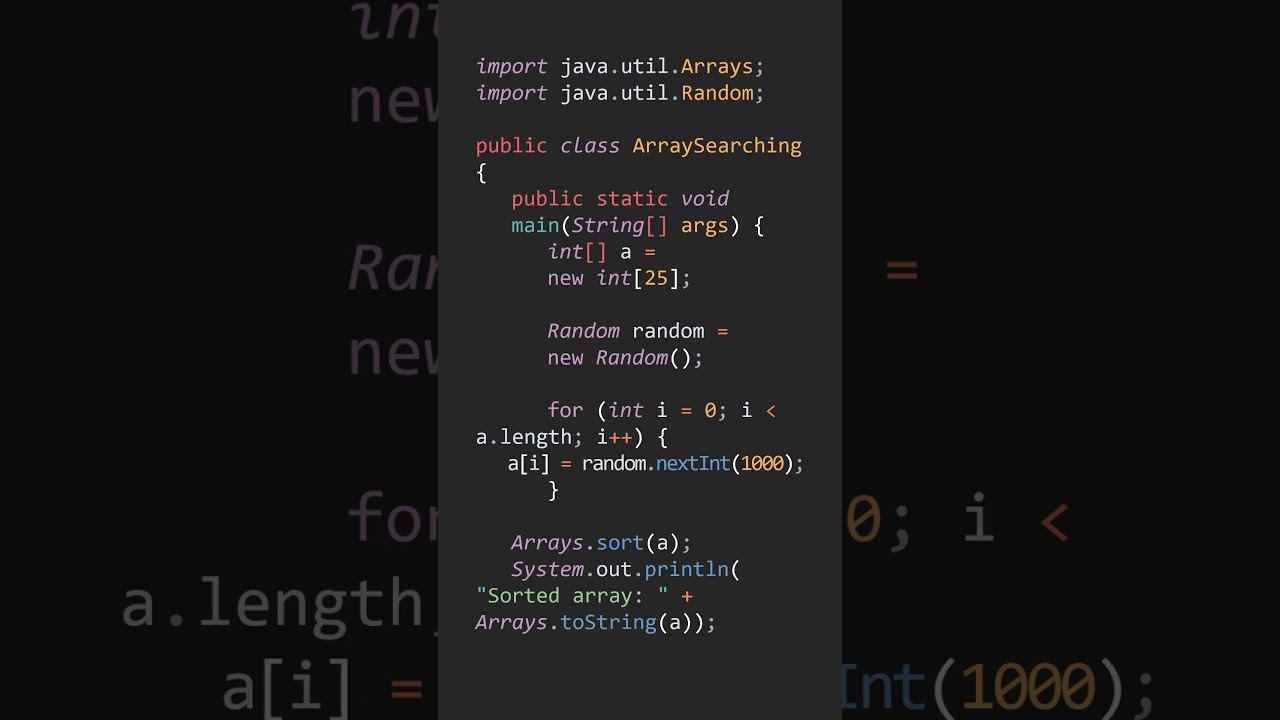 Mastering Java Arrays: Sorting and Binary Search | Java Tutorial #programming #coding #java
