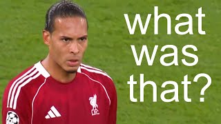 Virgil Van Dijk defends in reverse…