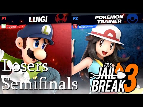 🔥VGLS Jailbreak Losers Semifinals - Spickles (Luigi) Vs. Aquara (Pokémon Trainer) ~ June 2020