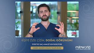 Esteworld - Tıraşsız Saç Ekimi - Tıraşsız, İz bırakmayan, Doğal sonuç 