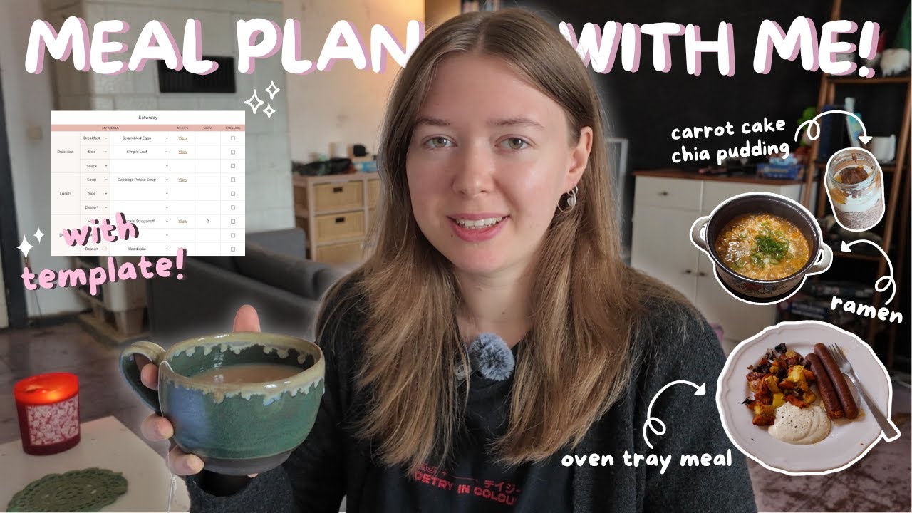 *realistic* what i eat in a week | Fall & Winter weekly MEAL PLAN + template
