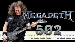 Megadeth - 502 (Bass Tabs and Notation ) By @ChamisBass #chamisbass #basstabs