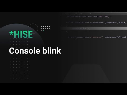 HISE: how to make the script editor blink