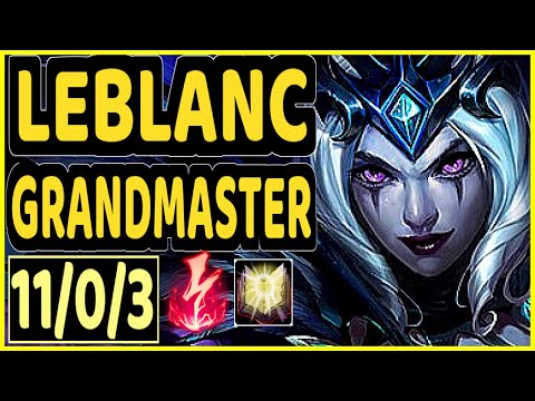KASHTELAN (LEBLANC) vs RYZE - 11/0/3 KDA MID GAMEPLAY - EUW Ranked GRANDMASTER