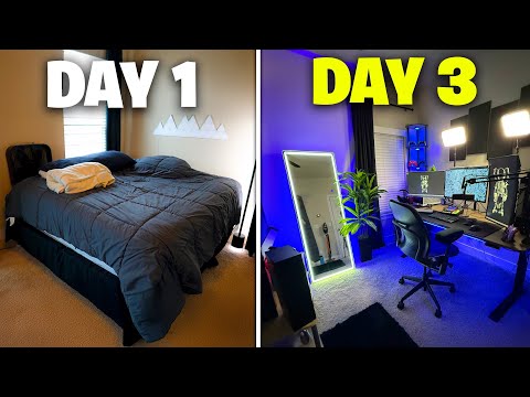Transforming My BORING Room To My Dream Setup Room!