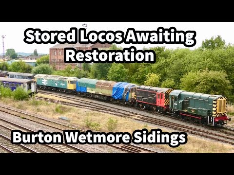 UP CLOSE Views of the Locos Awaiting RESTORATION at Burton Wetmore Sidings - Plus 67006 & 67007