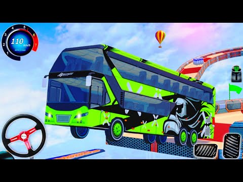 Impossible Bus Stunt Racing 2024 - Mega Ramp Driving Simulator 3D - Android Gameplay