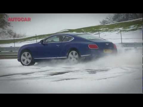 Supercars in the snow - Audi R8, Bentley Continental GT Speed, Porsche 911, Jaguar XKR-S