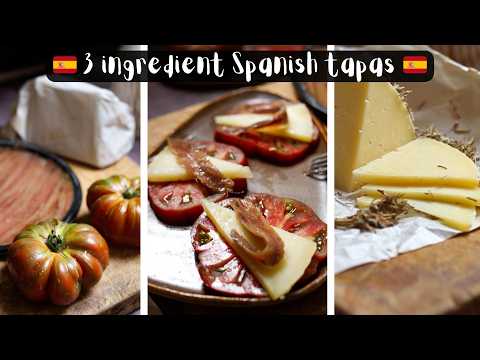 Easy 3-ingredient tapas recipe you’ll be making all summer! Tomato Manchego and Cantabrian Anchovies